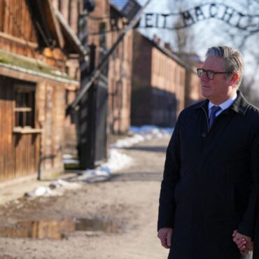 Starmer calls Auschwitz visit ‘utterly harrowing’ as he vows to fight ‘poison of antisemitism’