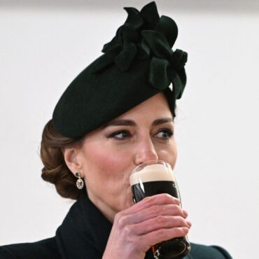 Kate enjoys Guinness at St Patrick’s Day event – and buys round of drinks for troops