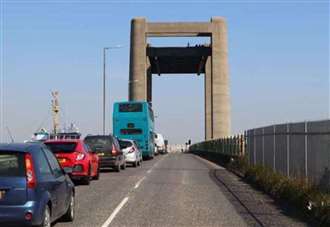 Biker taken to hospital after crash involving van