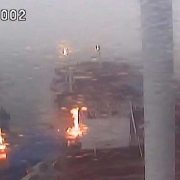 New photos show moment of North Sea crash – as report says neither ship had ‘dedicated lookout’