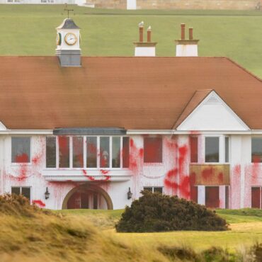 Man and woman in court over damage to Trump golf resort