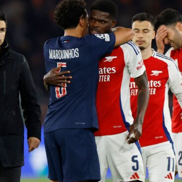 Arsenal knocked out of Champions League after defeat to PSG in semi-final