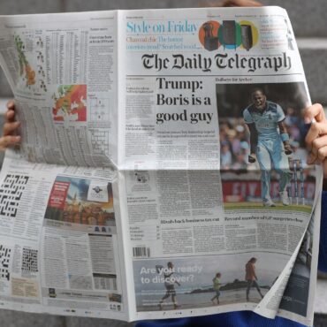 Telegraph reports deal agreed to sell newspaper to American investment firm