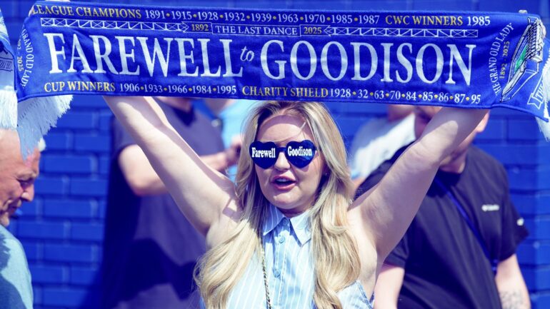 Fans in tears as Everton bid farewell to Goodison Park in final men’s game