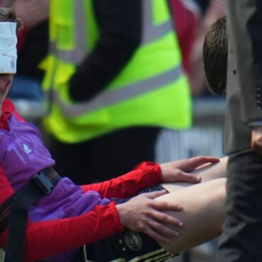 Man in court after footballer hit by seat ‘thrown from stand’