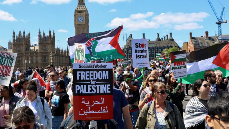 Tens of thousands join pro-Palestine protest in London for Nakba anniversary