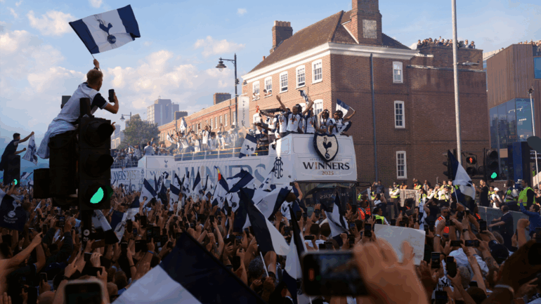 Spurs celebrate European title – and their once ridiculed boss came with a defiant message