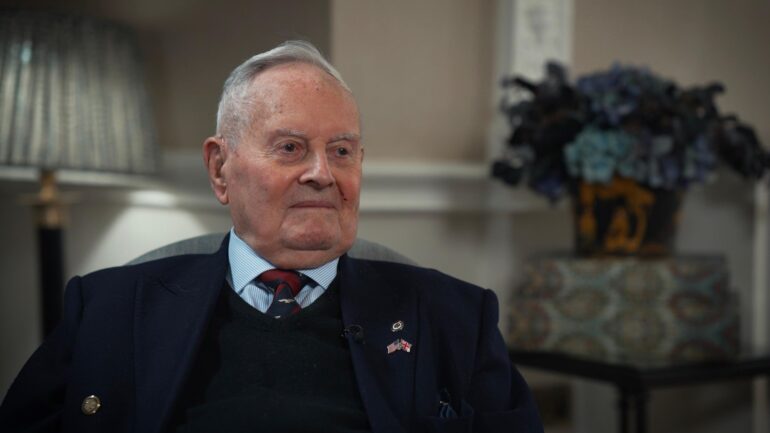 WWII Mosquito pilot who carried out 50 bombing raids shares memories of VE Day