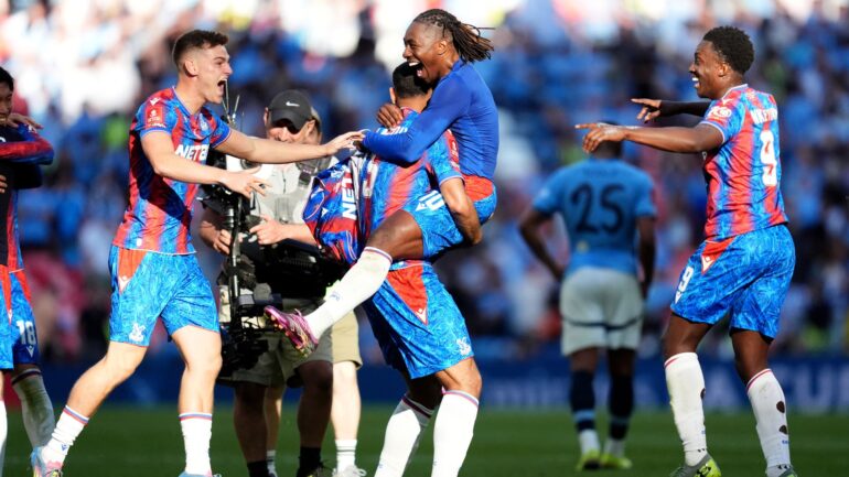 Crystal Palace celebrate historic FA Cup win after victory over Man City