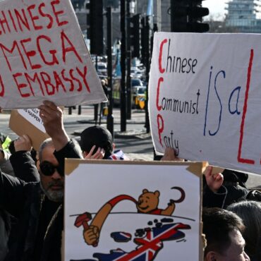 Minister dismisses US misgivings over Chinese ‘super embassy’ in London – as Tories warn of ‘espionage base’