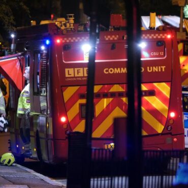 Boy, 12, dies after fire at flat in London