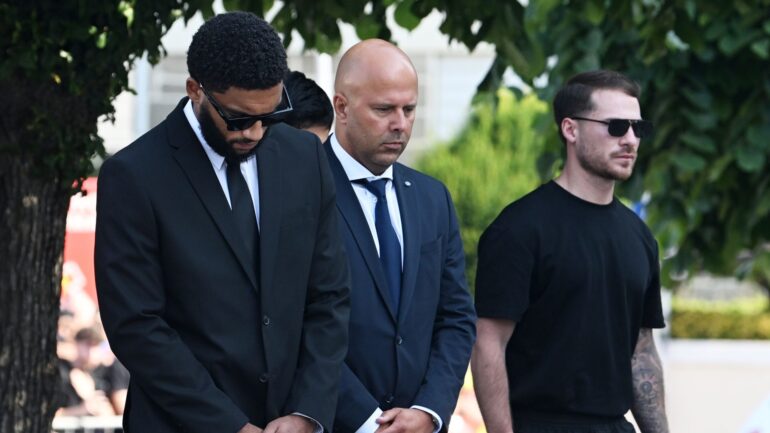 Liverpool stars join mourners as Diogo Jota and Andre Silva buried in Portugal