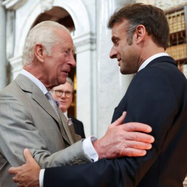 King to warn of ‘complex threats’ facing UK and France – as Macron begins his first state visit
