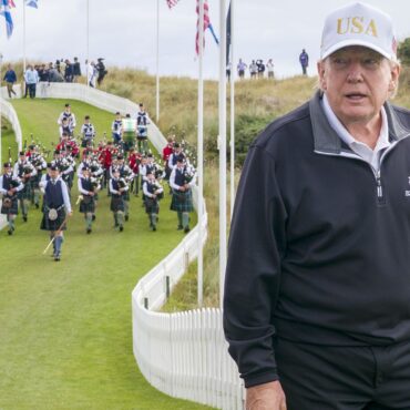 ‘We love Scotland’: Trump calls first minister a ‘special guy’ as he opens golf course