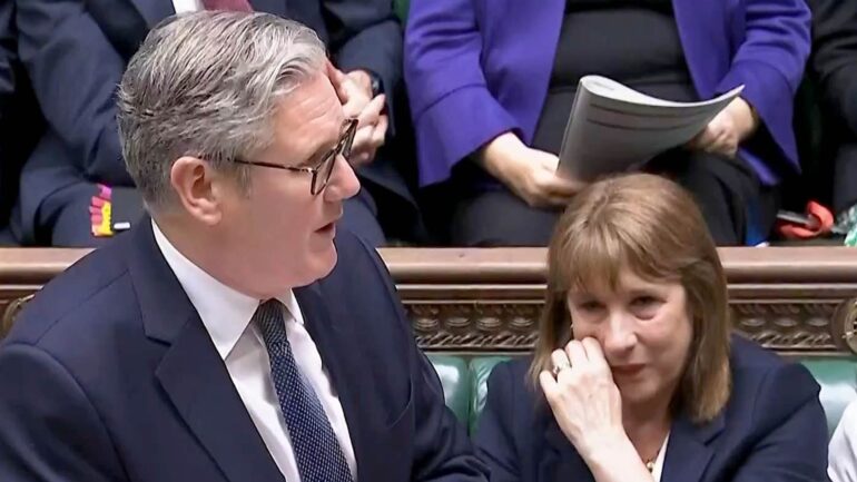 No 10 backs Reeves and says she ‘is going nowhere’ after tearful Commons appearance