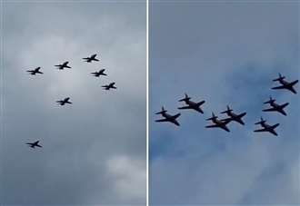 Video captures moment Red Arrows soar over Kent