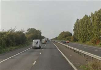 Smash between lorry and cars sparks motorway chaos