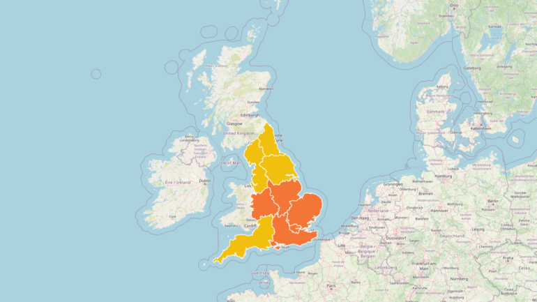 Amber heat health alert issued for large parts of England – with rest of country under yellow alert