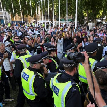 More than 500 people arrested after Palestine Action protest – with almost half aged 60 and above