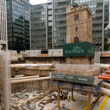 Medieval church tower suspended 45ft above ground in ‘never seen before’ feat