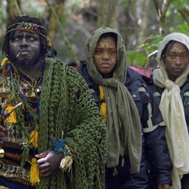 ‘African tribe’ evicted from woodland site but set up new camp nearby