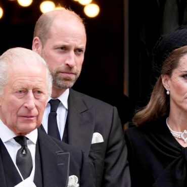 King, Prince William and Kate attend Duchess of Kent’s funeral