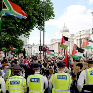 Six charged with terror offences over support for Palestine Action
