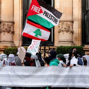 Flag-waving pro-Palestinian protesters reject PM’s claims that they are being ‘un-British’