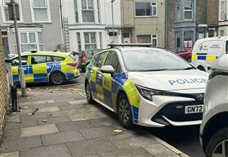 Arrest after window smashed and blood on the street
