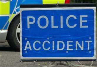 Car ends up on roof after crash on A249