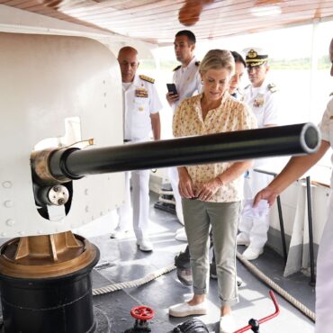 Duchess of Edinburgh tours world’s oldest river gunboat, built in UK, during Peru visit