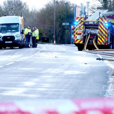 Homes evacuated after car crashes into gas substation