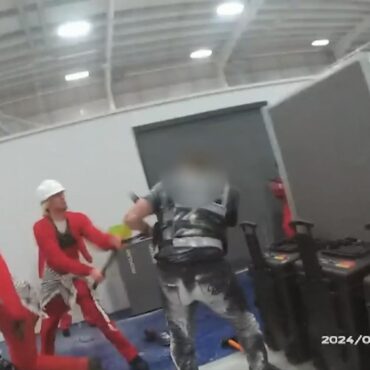 Bodycam footage of alleged sledgehammer attack on police shown at trial of Palestine Action activists