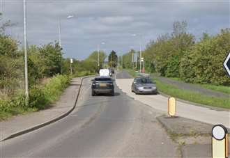 Route blocked after four-car crash