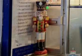 5ft nutcracker stolen from outside funeral director