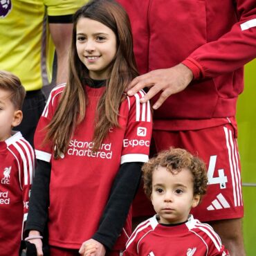 Diogo Jota’s sons join mascots at Anfield as star’s former clubs pay tribute
