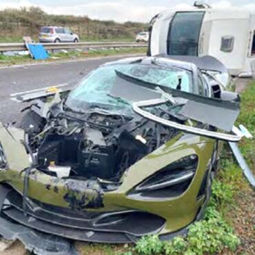 McLaren supercar owner banned after crashing into motorhome