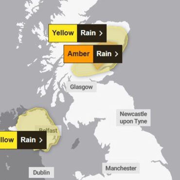 Warning of floods as heavy rain soaks parts of UK