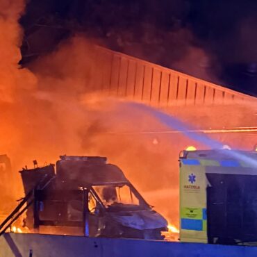 Two British men arrested by counter terror police over ambulances arson attack