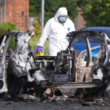 Man arrested over car bomb attack outside police station