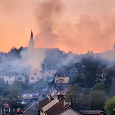 Firefighters battle ‘devastating’ fire in historical building in Northern Ireland