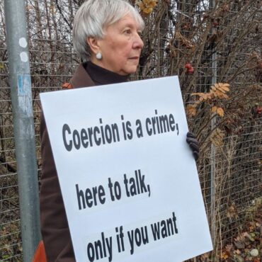 Grandmother charged over anti-abortion protest has case dropped