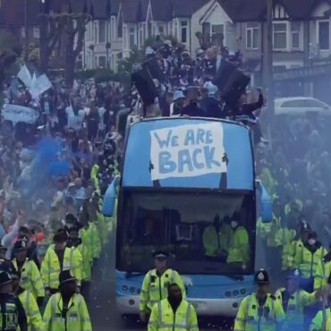 Thousands of fans cheer Coventry City’s return to the Premier League after 25 years