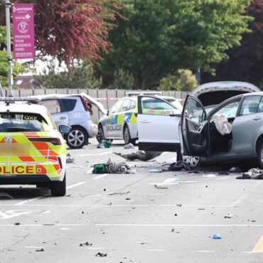 Five seriously injured in crash during police pursuit – as driver is arrested