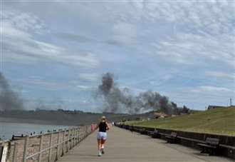 Thick smoke coming from seaside pub caused by electrical fire