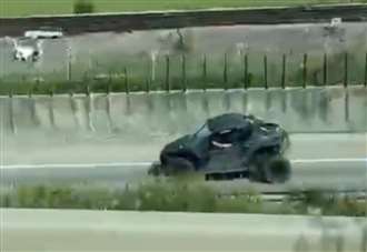 Footage shows buggy being driven on wrong side of road after police chase