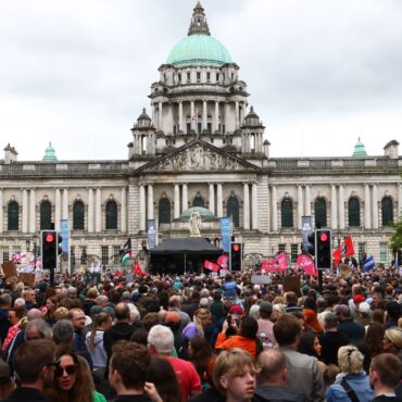 Thousands attend anti-racism rally in Belfast
