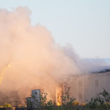 Huge blaze at recycling centre causes travel disruption
