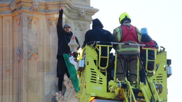 Pro-Palestine protester dodges jail for climbing Big Ben tower