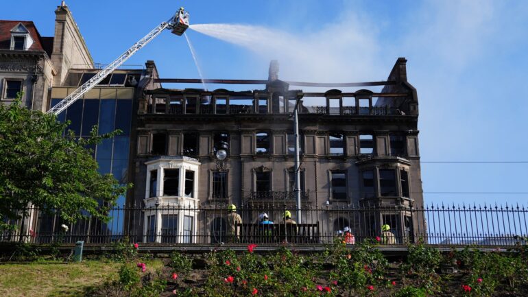 Firefighters tackle major blaze at historic building on Edinburgh’s Princes Street